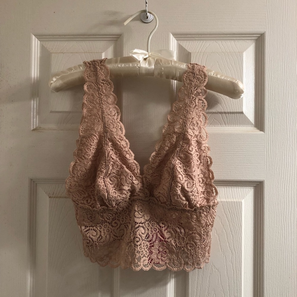 Lace Bralette Top in Mauve